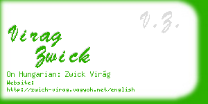 virag zwick business card