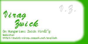 virag zwick business card